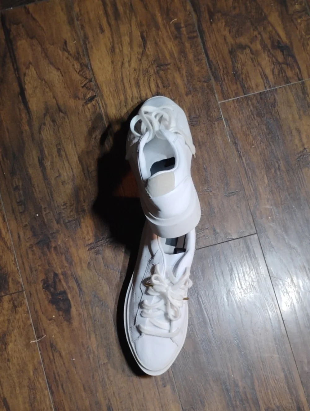 adidas White Kids Lace-Up Sneakers
